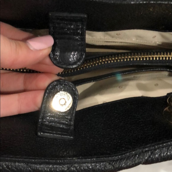 Kate Spade New York Black Purse w Silver Chains - Picture 4 of 8
